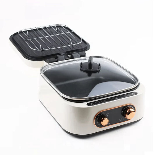 3-in-1 Electric Hot Pot Grill, 1800W Multi-Function Cooker  ⭐⭐⭐⭐⭐ 5.0 (SALE WILL END IN 2:00 Hours)